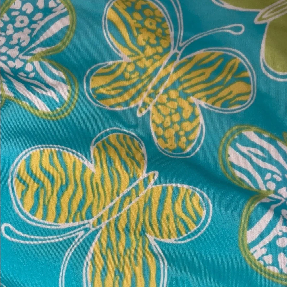 Speedo Kids One Piece - Aqua and Lemon Butterfly.